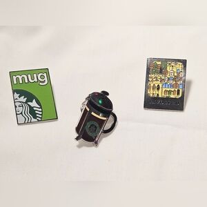 Set of 3 Starbucks Partner Mug Awards Pins